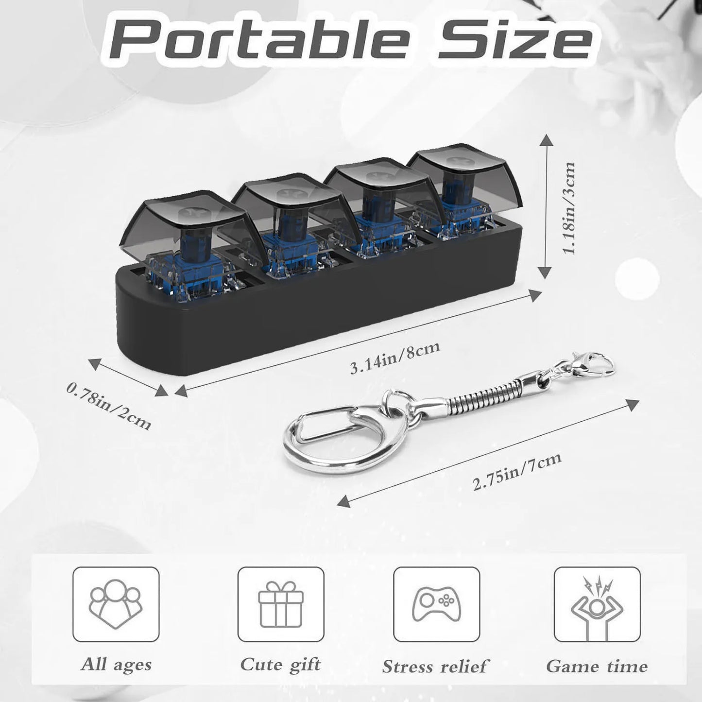 4 touches mécaniques, antistress